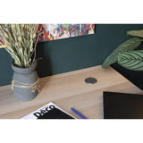 Multiprise encastrable Schuko 3x16A + 2 ports USB A - Blanc/Noir - Otio