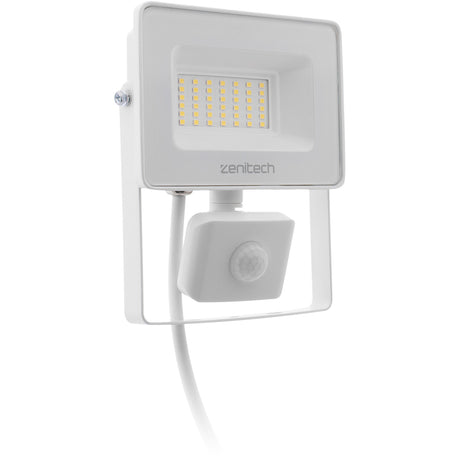 Projecteur LED de chantier - Technologie Sensor - 30W 3000lm IP44 6500K - Blanc - Zenitech