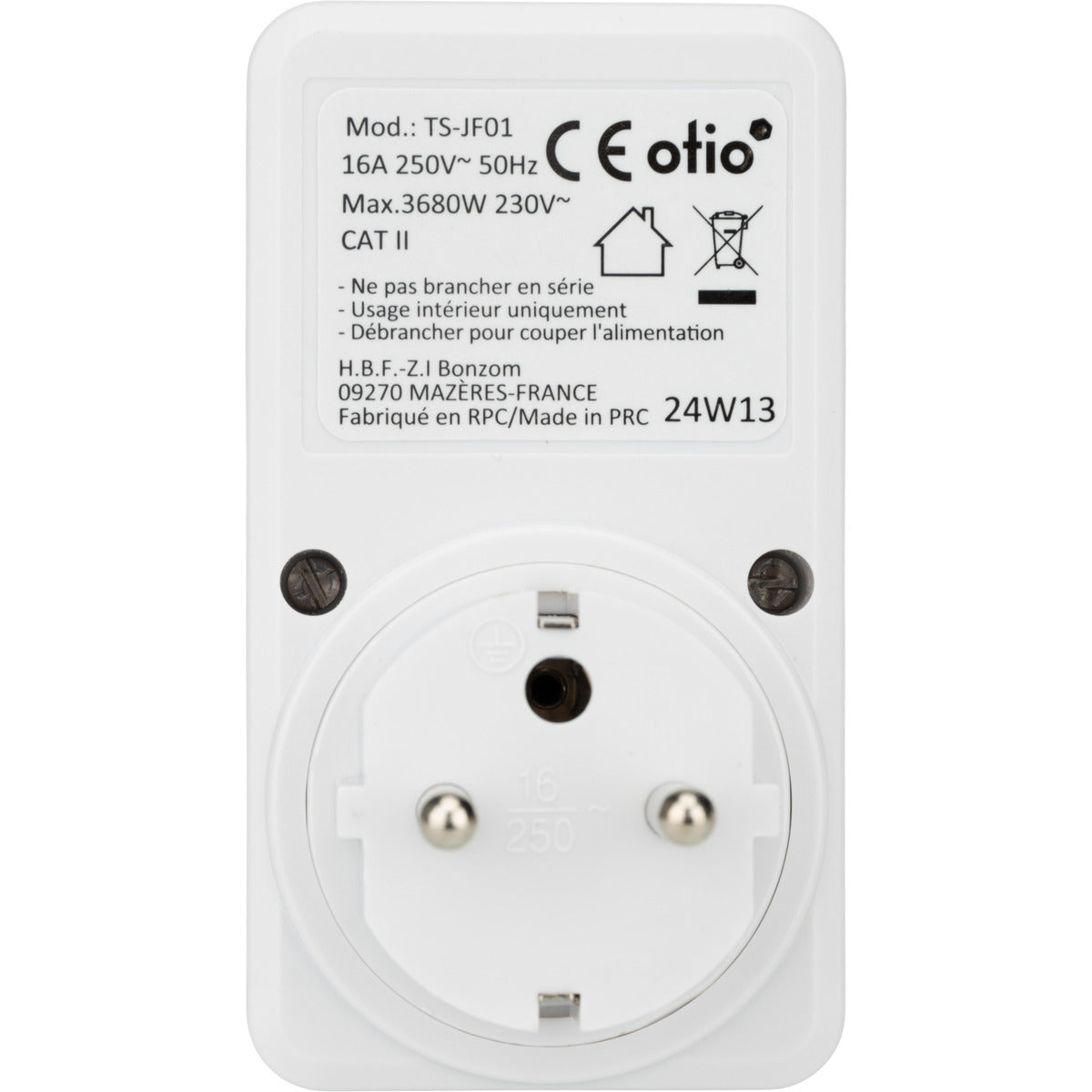 Contrôleur de consommation électrique - 3 indicateurs - Blanc - Otio