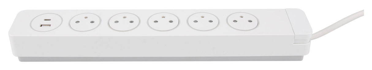 Multiprise 3/5 prises 16A 2P+T + 2USB - Easy Eject - Mantéa Otio