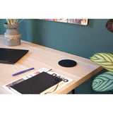 Bloc multiprise encastrable 3 prises 16A + 2xUSB et chargeur induction - Noir - Otio