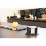 Bloc multiprise encastrable 3 prises 16A + 2xUSB et chargeur induction - Noir - Otio