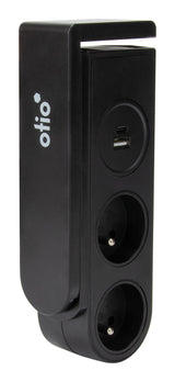 Bloc multiprise Gekko 4 prises - clipsable - Otio