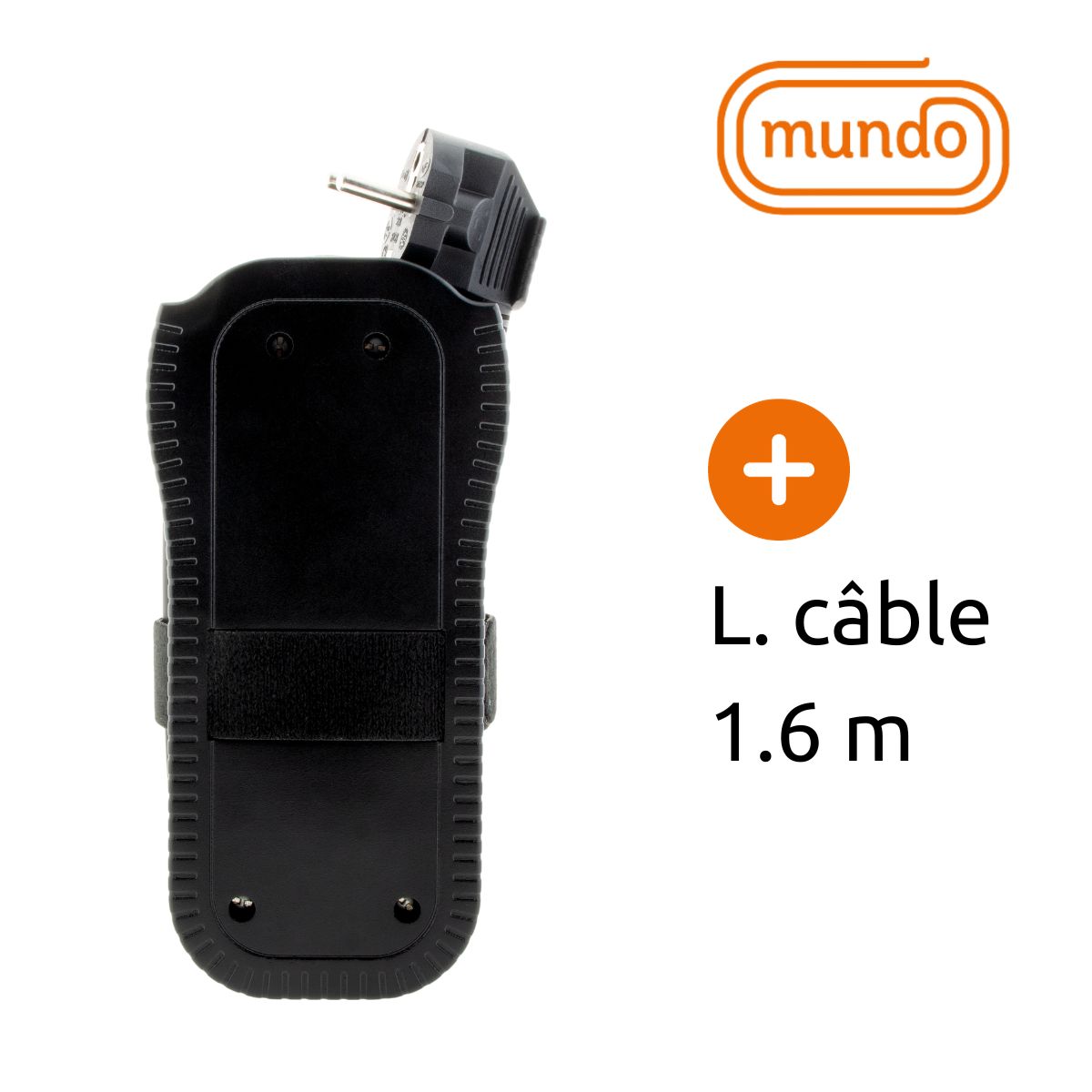 Bloc multiprise nomade Mundo de Zenitech - 4 prises dont 2 USB - noir - Zenitech