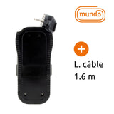 Bloc multiprise nomade Mundo de Zenitech - 4 prises dont 2 USB - noir - Zenitech