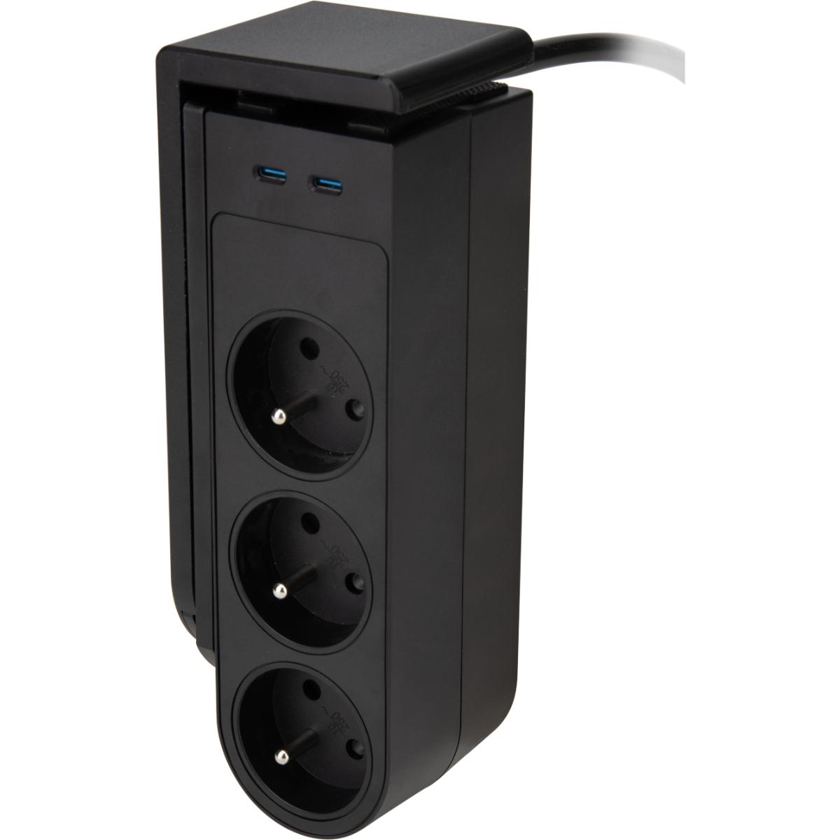 Bloc multiprise Gekko XL 5 prises + 2 USB-C PD 20W - Otio