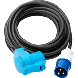 Prolongateur Schuko CEE P17 10m IP44 - Noir/Bleu - Protec