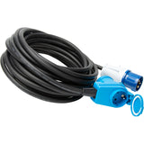 Prolongateur Schuko CEE P17 10m IP44 - Noir/Bleu - Protec