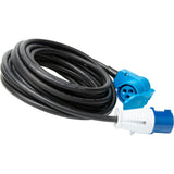 Prolongateur Schuko CEE P17 10m IP44 - Noir/Bleu - Protec