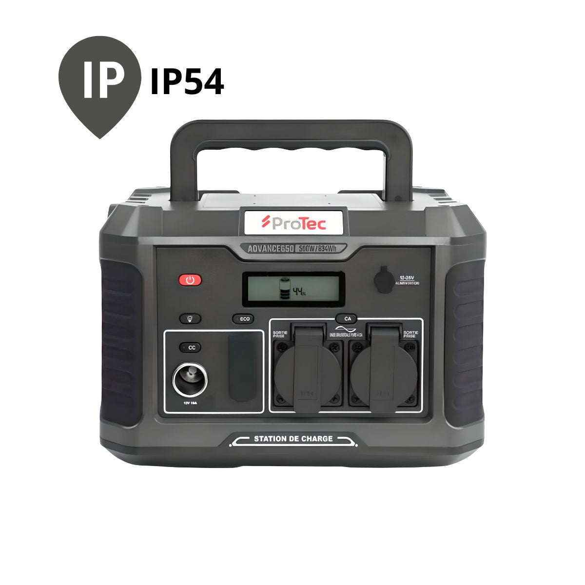 Station d'énergie portable Advance 650 - Générateur électrique - 634Wh/600W - Sortie AC - Noir - Protec