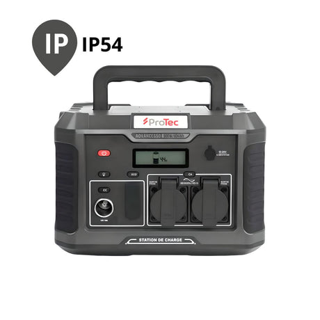 Station d'énergie portable Advance 650 - Générateur électrique - 634Wh/600W - Sortie AC - Noir - Protec