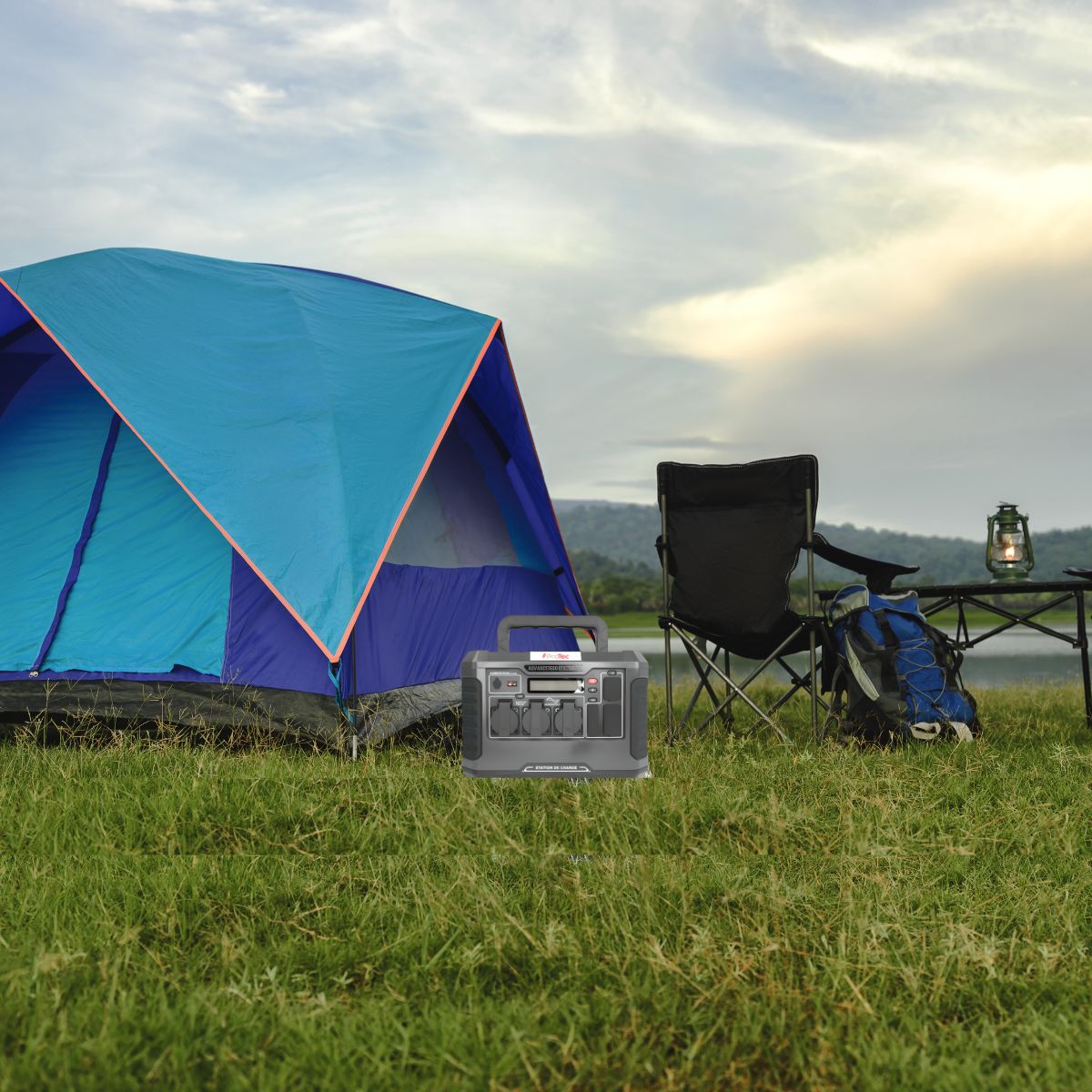 Station d'énergie portable Advance 1500 - Générateur électrique - 1328Wh/1500W - Sortie AC - Noir - Protec