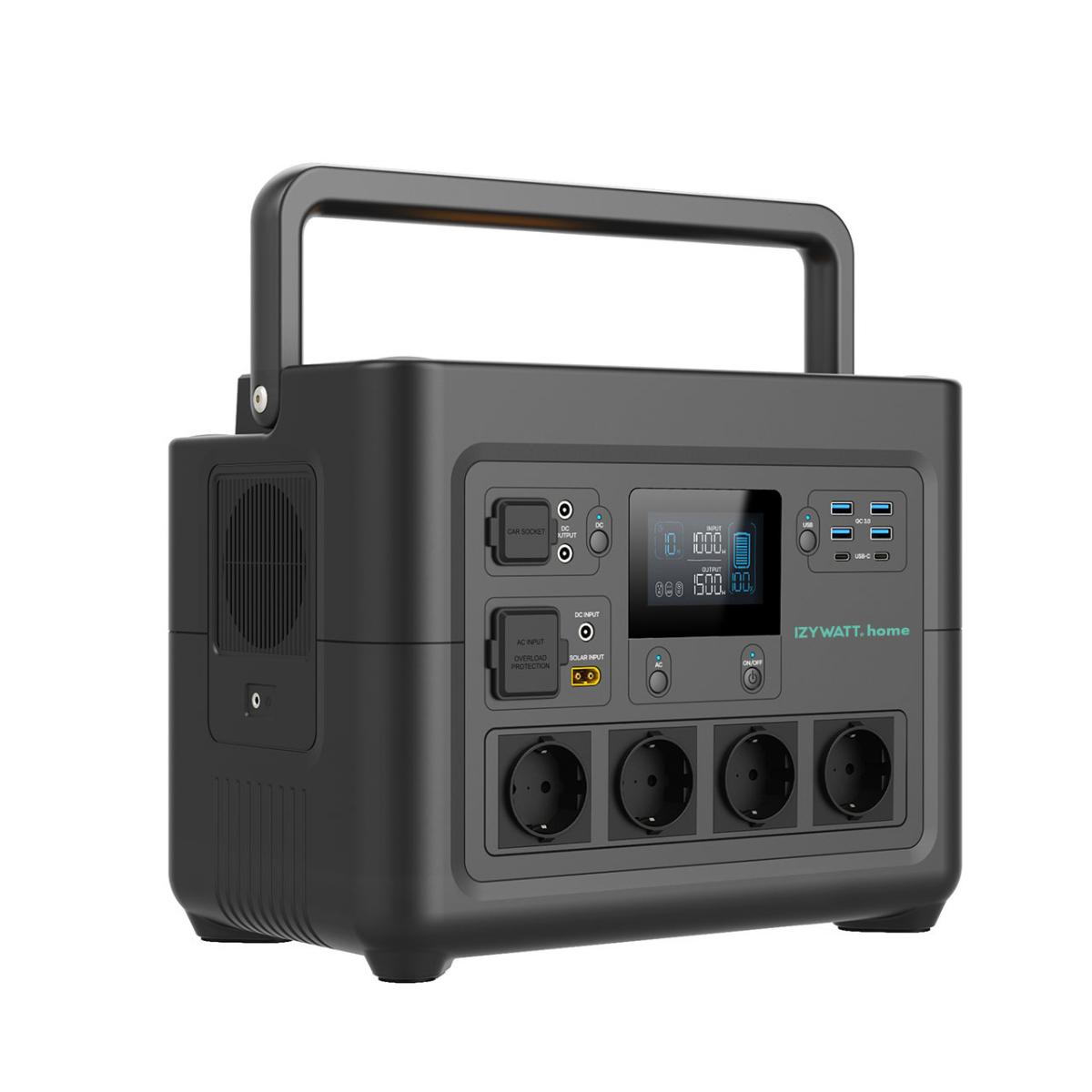 Station d'énergie nomade IZYWATT.home 1536Wh + mode EPS et charge solaire - Orium