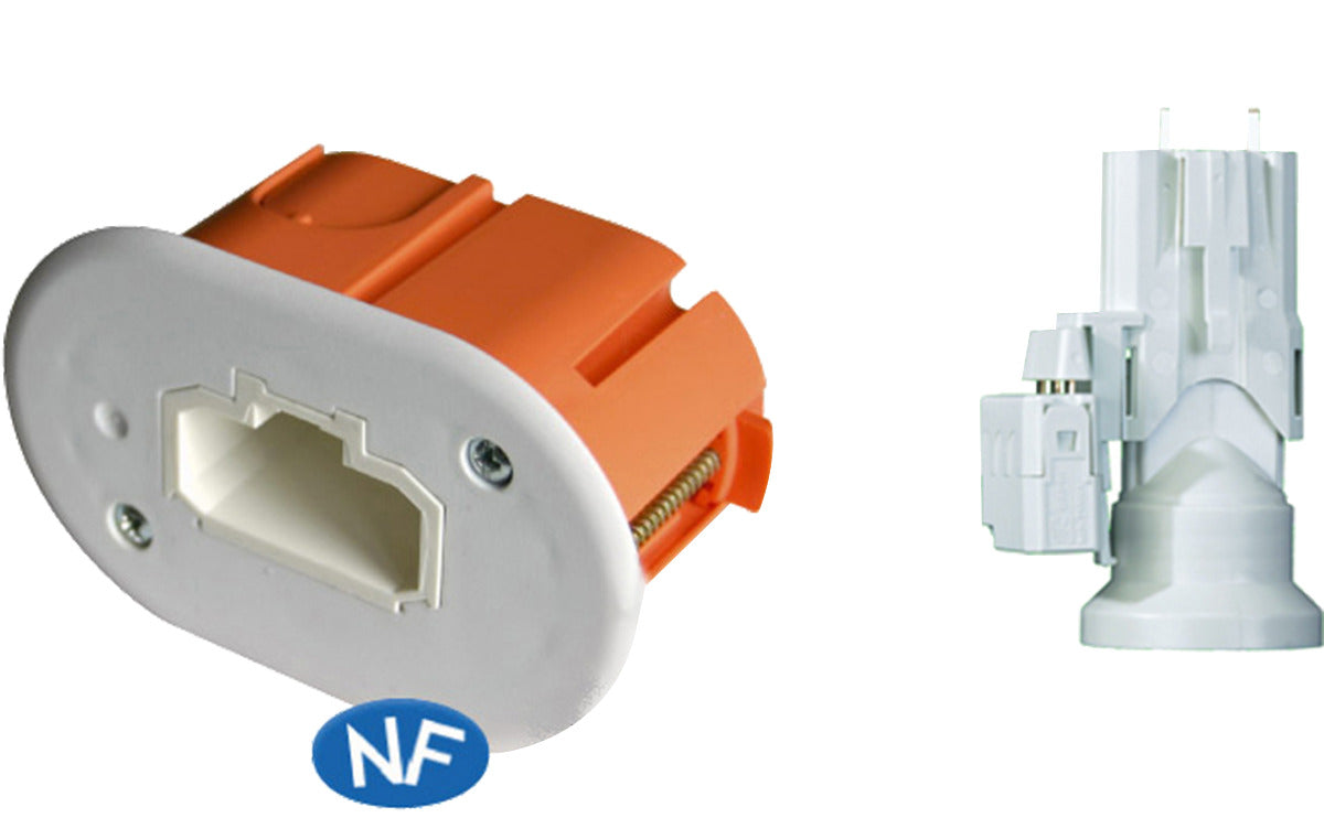 Boîte applique placo Ø67x40mm + douille DCL pour placo - Capri