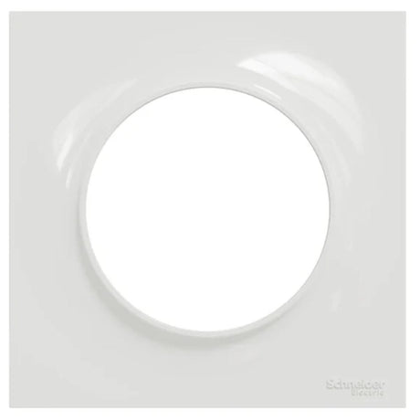 Plaque 1 poste horizontale/Verticale - Odace Styl - Blanc - Schneider
