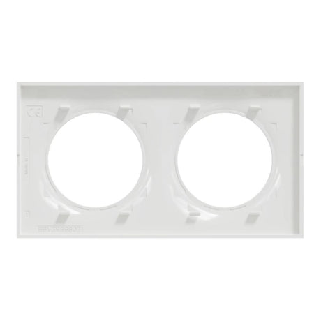 Plaque 2 postes H/V Blanc entraxe 71 mm - Odace Styl - Schneider