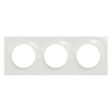 Plaque de finition Odace Styl 3 postes - Blanc - Schneider