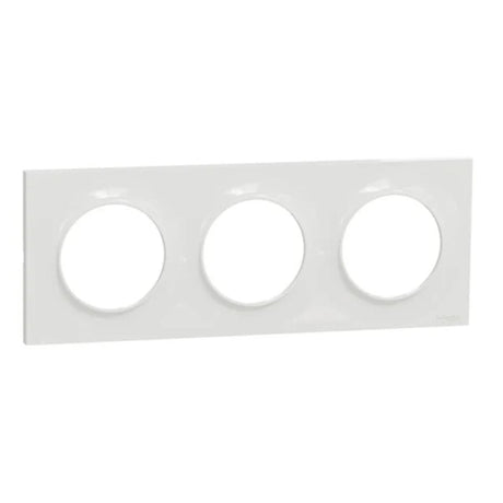 Plaque de finition Odace Styl 3 postes - Blanc - Schneider