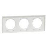 Plaque de finition Odace Styl 3 postes - Blanc - Schneider