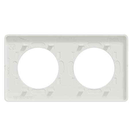 Plaque 2 postes H/V Blanc entraxe 71 mm - Odace - Schneider