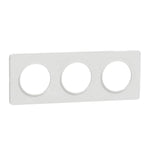 Plaque 3 postes H/V entraxe 71 mm - Odace Touch - Schneider