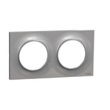 Plaque 2 postes H/V entraxe 71 mm - Odace Styl - Schneider