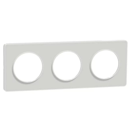Plaque 3 postes H/V entraxe 71 mm - Odace Touch - Schneider