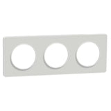 Plaque 3 postes H/V entraxe 71 mm - Odace Touch - Schneider