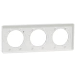 Plaque 3 postes H/V entraxe 71 mm - Odace Touch - Schneider