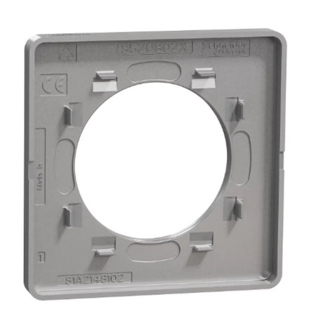 Plaque déco 1 poste Gris - Odace Touch - Schneider