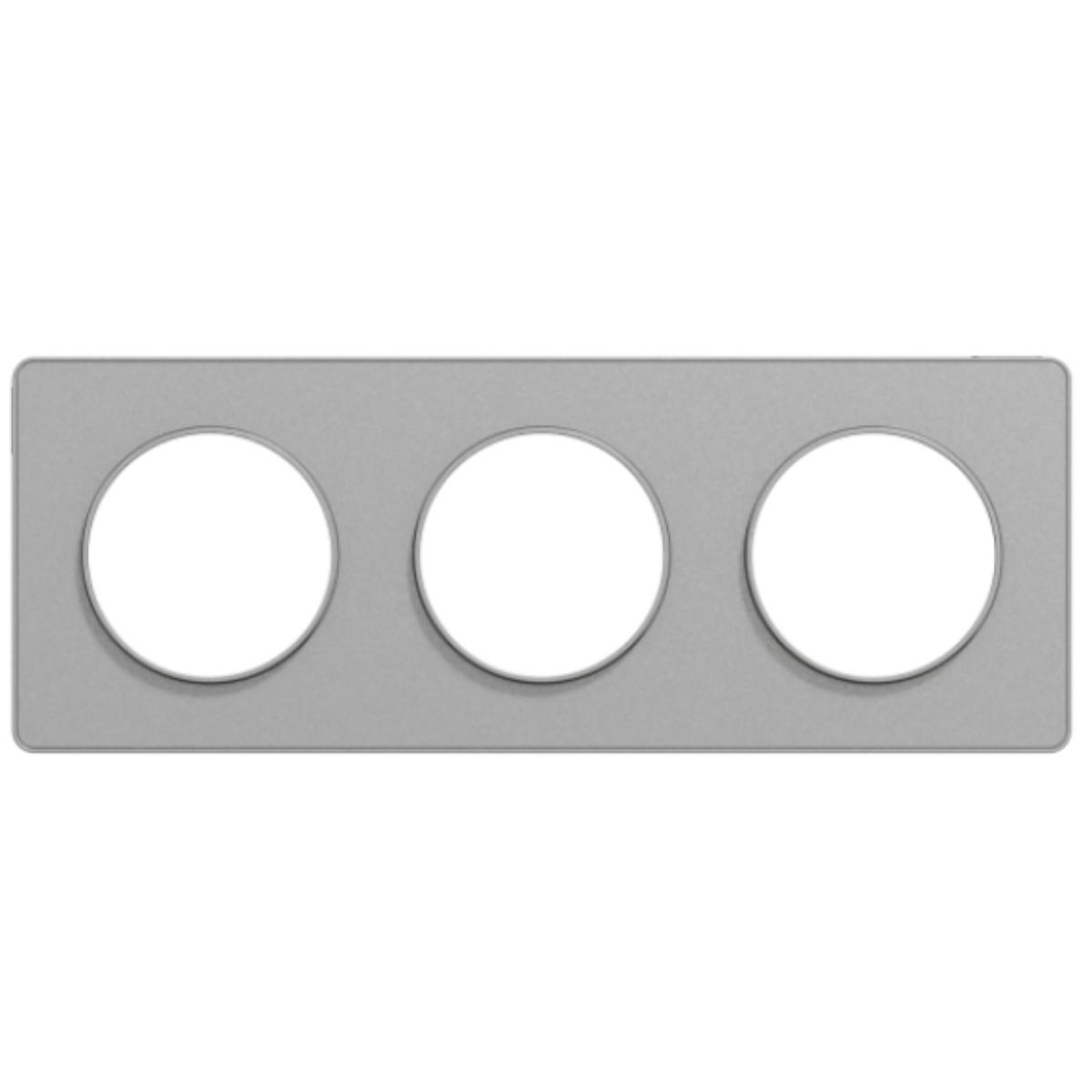 Plaque 3 postes entraxe 71mm - Odace Touch - Schneider