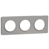 Plaque 3 postes entraxe 71mm - Odace Touch - Schneider