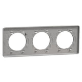 Plaque 3 postes entraxe 71mm - Odace Touch - Schneider
