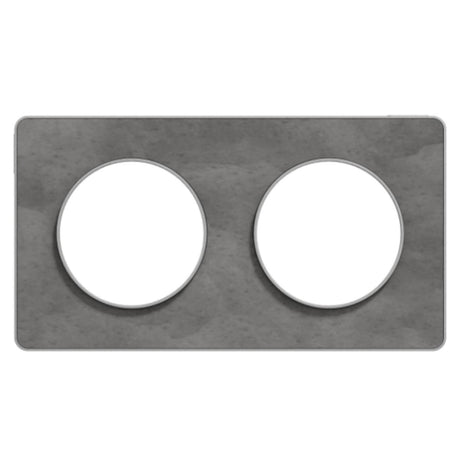 Plaque 2 postes horizontale/verticale - Odace Touch - Schneider