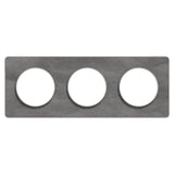 Plaque 3 postes entraxe 71mm - Odace Touch - Schneider