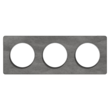 Plaque 3 postes entraxe 71mm - Odace Touch - Schneider