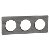 Plaque 3 postes entraxe 71mm - Odace Touch - Schneider