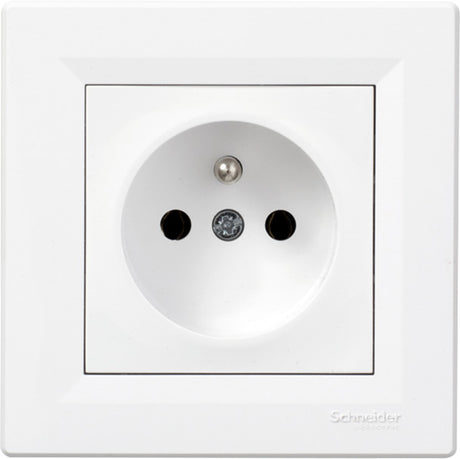 Prise 2P+T à vis - blanc Asfora - Schneider