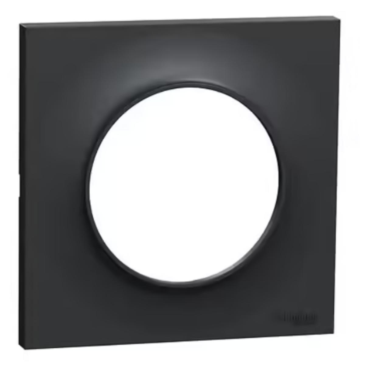 Plaque 1 poste anthracite horizontale/Verticale - Odace Styl - Schneider