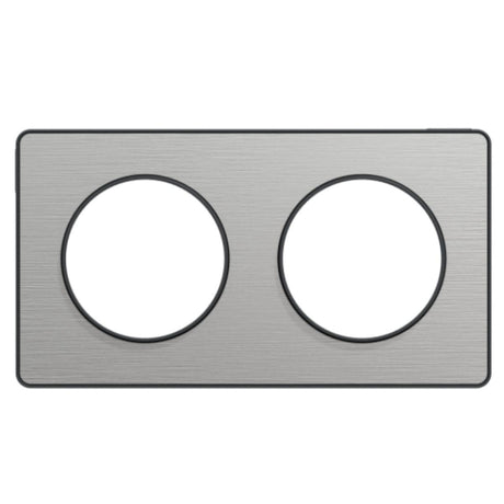 Plaque 2 postes H/V - Odace Touch - Schneider