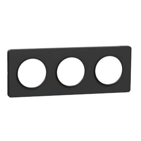 Plaque 3 postes H/V entraxe 71 mm - Odace Touch - Schneider