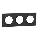 Plaque 3 postes H/V entraxe 71 mm - Odace Touch - Schneider