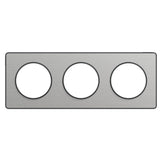 Plaque 3 postes H/V entraxe 71 mm - Odace Touch - Schneider