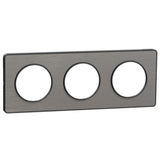 Plaque 3 postes H/V entraxe 71 mm - Odace Touch - Schneider