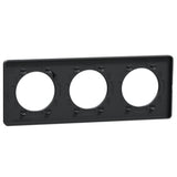 Plaque 3 postes H/V entraxe 71 mm - Odace Touch - Schneider