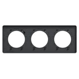 Plaque 3 postes H/V entraxe 71 mm - Odace Touch - Schneider