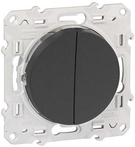 Double interrupteur va-et-vient 250V - Odace - Schneider