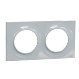 Plaque 2 postes H/V entraxe 71 mm - Odace Styl - Schneider