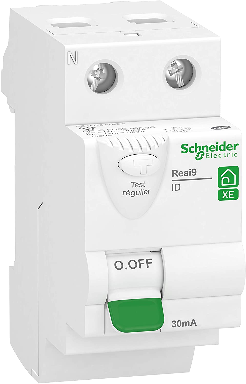Interrupteur différentiel automatique embrochable - (Type A - 40A) XE - Schneider