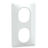 Plaque finition 2 postes verticale 71 mm - Ovalis - Schneider